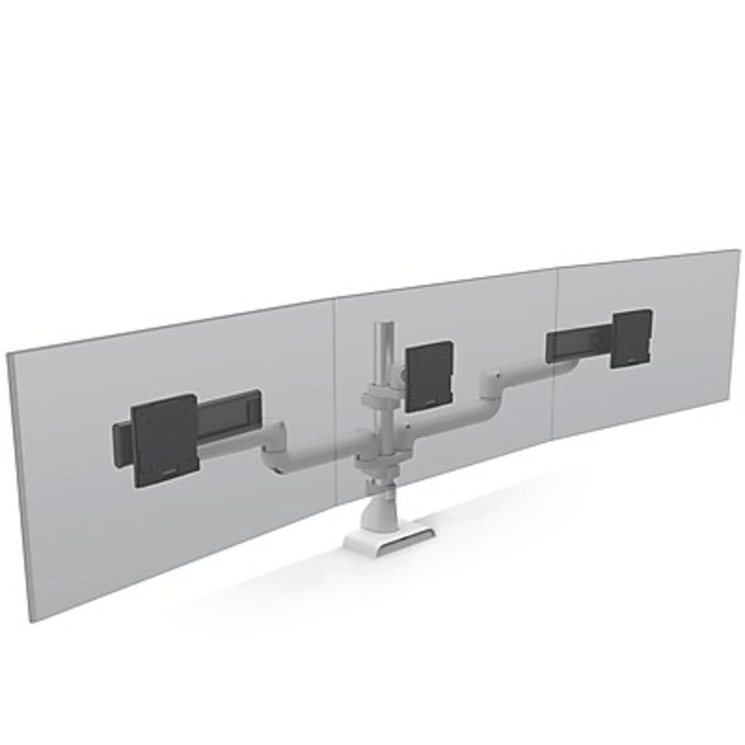 HAT Design Works E5 Adjustable Triple Arms, Up to 27 Monitor, White (E5G-P03SS-WHT)