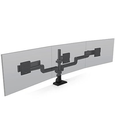 HAT Design Works E5 Adjustable Triple Arms, Up to 27 Monitor, Black (E5G-P03SS-BLK)