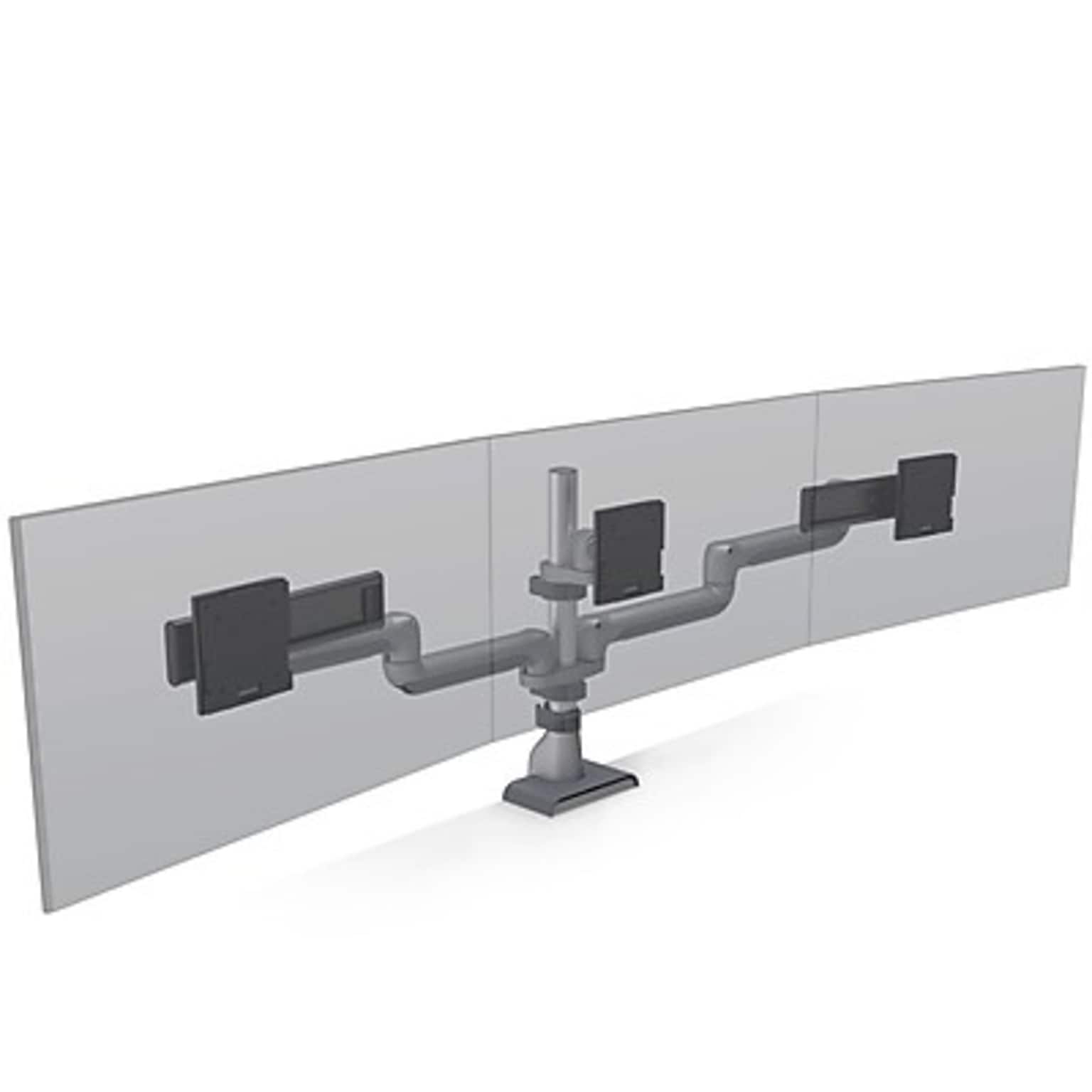 HAT Design Works E5 Adjustable Triple Arms, Up to 27 Monitor, Silver (E5G-P03SS-SLV)
