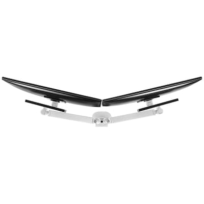 HAT Design Works E2 – Dual Monitor Arm White Finish - Supports 2.2 - 22 lbs. per monitor