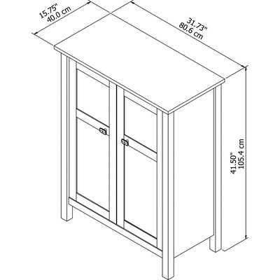 Bush Furniture Broadview Bathroom Storage Cabinet, Pure White (BD018WH)