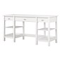 Bush Furniture Broadview 60W Desk with Storage Shelves and Drawers, Pure White (BDD160WH-03)