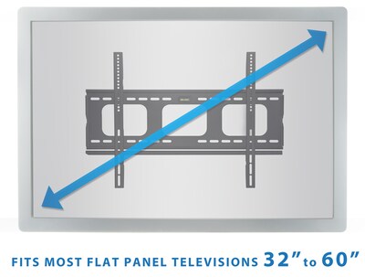 Mount-It! Low-Profile Fixed Flat TV Wall Mount for 32" to 60" TVs (MI-305B)