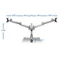 Mount-It! Modular Desk Mount Adjustable Monitor Arm, Up to 24" Monitors, Gray/Silver (MI-43111)