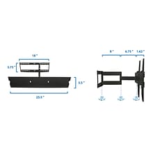 Mount-It! Articulating Corner TV Wall Mount for 32 to 65 TVs (MI-346L)