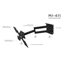 Mount-It! Articulating Full Motion TV Wall Mount for 32 to 52 TVs (MI-411L)