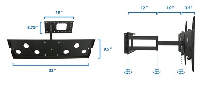 Mount-It! Articulating TV Wall Mount (MI-319B)