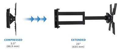 Mount-It! Articulating Full Motion TV Wall Mount for 32" to 52" TVs (MI-411L)