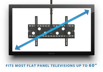 Mount-It! Height Adjustable Ceiling TV Mount For 32" to 70" TVs (MI-501B)