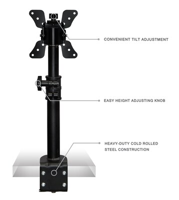 Mount-It! Height Adjustable Single Monitor Desk Mount for 13-30 Screens (MI-706)