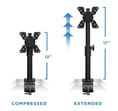 Mount-It! Height Adjustable Single Monitor Desk Mount for 13"-30" Screens (MI-706)