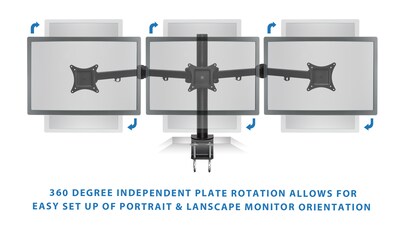 Mount-It! Full-Motion Triple Monitor Desk Mount for 13"-24"  ' Screens (MI-753)