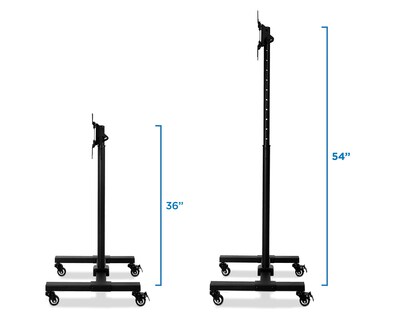 Mount-It! Metal Pedestal TV Stand, Screens up to 42", Black (MI-879)