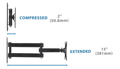 Mount-lt! Adjustable Monitor Arm, Up to 24", Black (MI-2041)