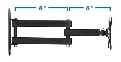 Mount-lt! Adjustable Monitor Arm, Up to 24", Black (MI-2041)