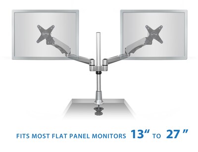 Mount-It! Modular Desk Mount Adjustable Monitor Arm, Up to 24" Monitors, Gray/Silver (MI-45111)