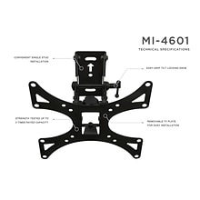 Mount-It! Full Motion Articulating TV Wall Mount for 19 to 42 TVs (MI-4601)