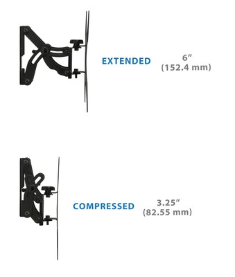 Mount-It! Full Motion Articulating TV Wall Mount for 19" to 42" TVs (MI-4601)