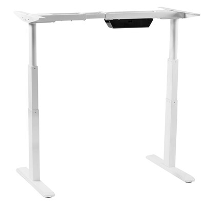 Mount-It! Electric Standing Desk Frame, Motorized Stand-Up Desk, Height Adjustable Sit-Stand, FRAME ONLY, WHITE (MI-7930)