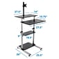 Mount-It! 28"W Adjustable Steel Standing Desk with Monitor Mount, Grey (MI-7942)