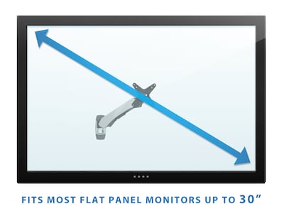 Mount-It! Modular Mount Adjustable Monitor Arm, Up to 24" Monitors, Gray/Silver (MI-34114)