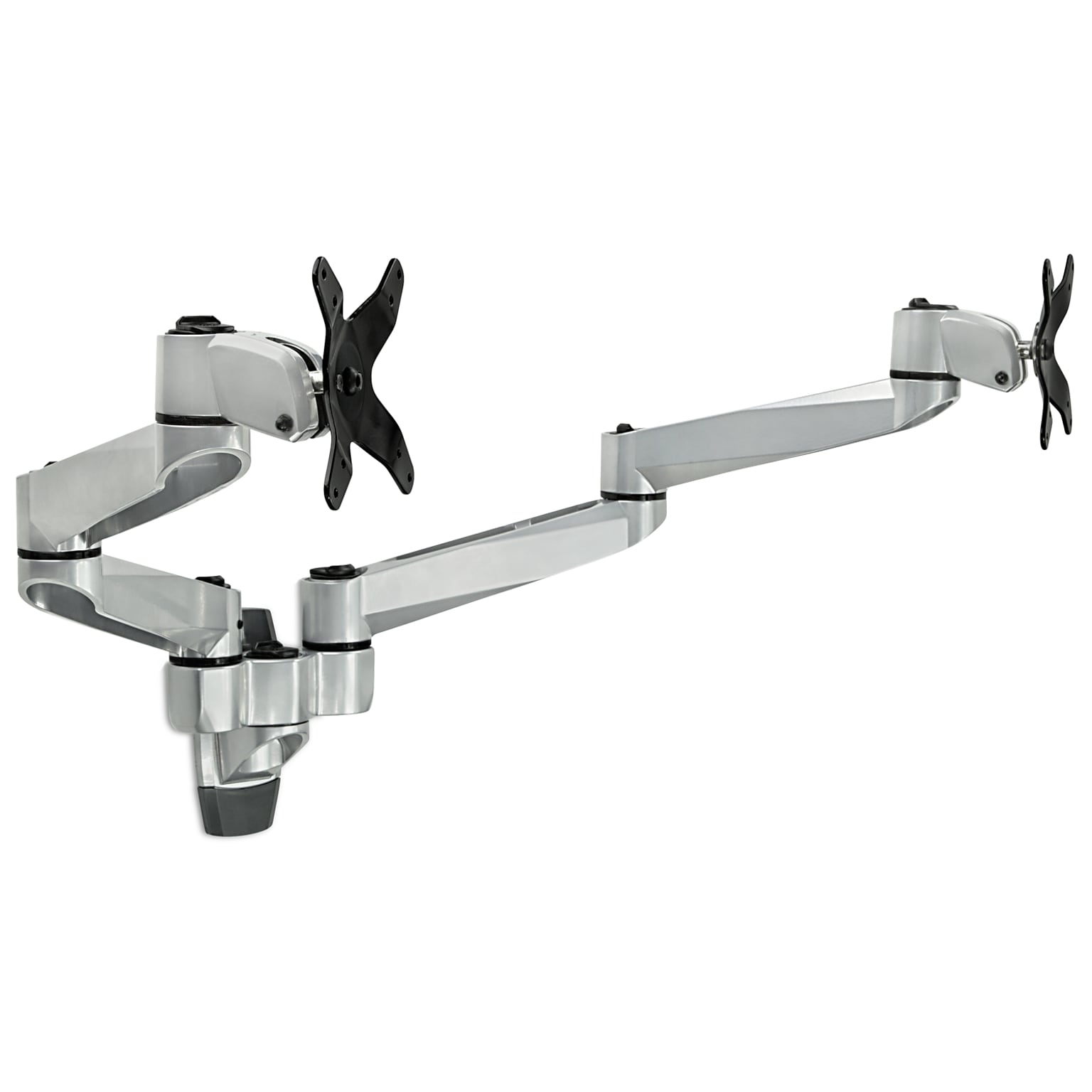 Mount-It! Modular Dual Adjustable Monitor Arms, Up to 24 Monitors, Gray/Silver (MI-43114)