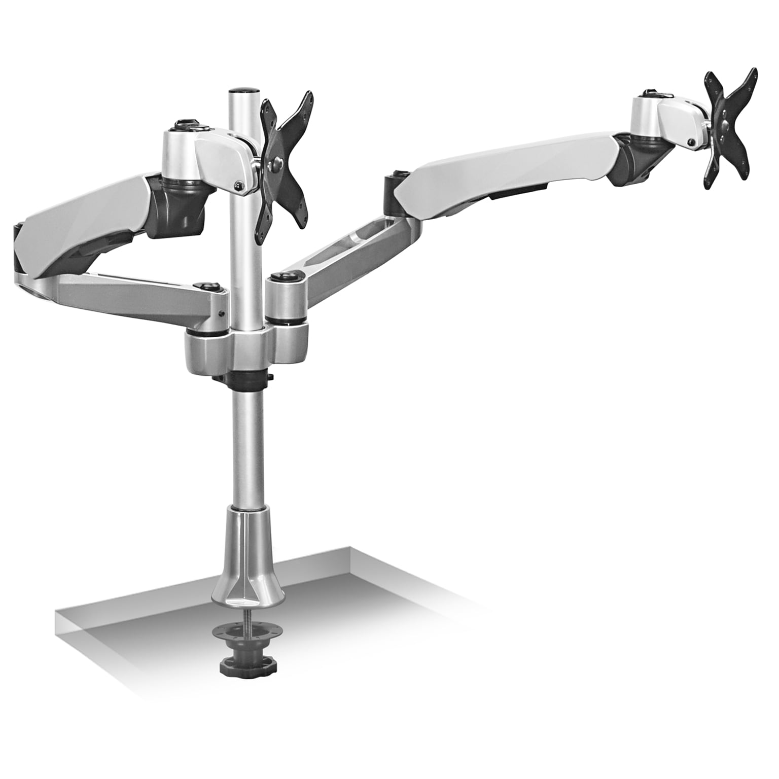 Mount-It! Modular Desk Mount Adjustable Monitor Arm, Up to 24 Monitors, Gray/Silver (MI-45111)