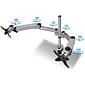 Mount-It! Modular Desk Mount Adjustable Monitor Arm, Up to 27" Monitors, Gray/Silver (MI-45116)