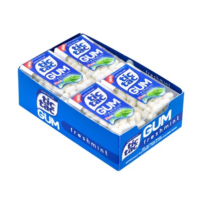 Tic Tac Sugar Free Freshmint Gum, 56 per Pack, 12/Pack (24372174)