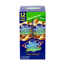 Blue Diamond Whole Natural Almonds, 1.5 oz., 12 Bags/Pack (209-02634)