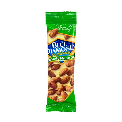 Blue Diamond Whole Natural Almonds, 1.5 oz., 12 Bags/Pack (209-02634)