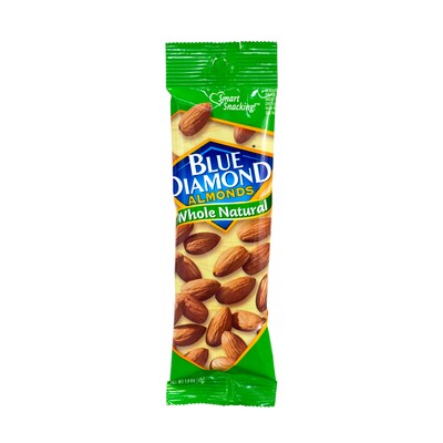 Blue Diamond Whole Natural Almonds, 1.5 oz., 12 Bags/Pack (209-02634)