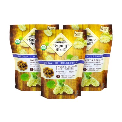 Sunny Fruit  Dried Mulberries, 8.8 oz., 3/Pack (220-00809)