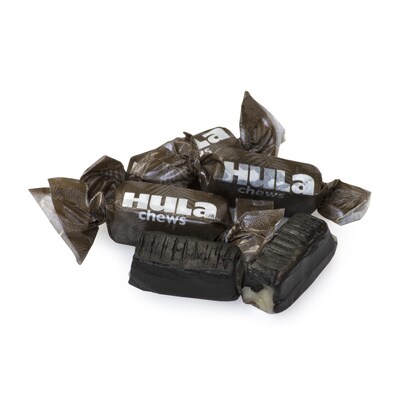 LOVELY All-Natural Hula Chews Coconut Dark Cocoa Candy, 5.5 oz, 3 Pack (256-00010)