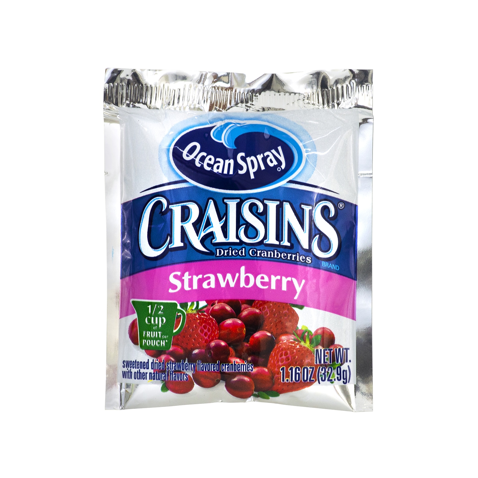 Ocean Spray Craisins Gluten Free Strawberry Dried Cranberries, 1.16 oz., 200/Pack (307-00076)