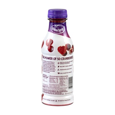 Ocean Spray Pact Cranberry Raspberry Infused Water, 16 oz, 12/Pack (307-00090)