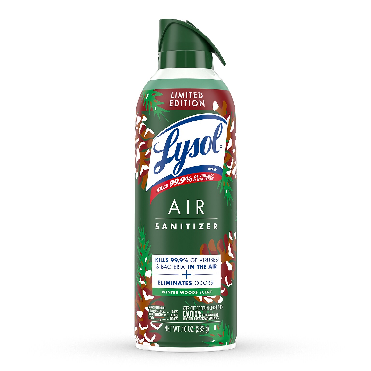 Lysol Air Sanitizer Aerosol, Winter Woods Scent, 10 oz. (19200-95880)