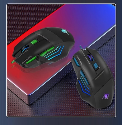 SaharaCase Axis Pro Ergonomic Optical USB-A Gaming Mouse, Black (KB70)