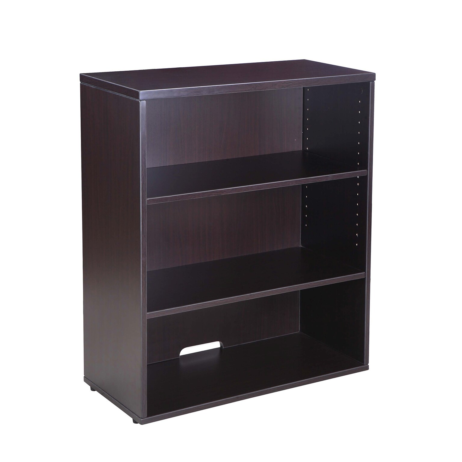 Boss Office Products 36H 3-Shelf Bookcase, Mocha (N153-MOC)
