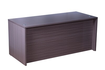 Boss Office Products U-Shaped Desk with Hutch, File Cabinet, and Bookcase, Driftwood (GROUPA28-DW)