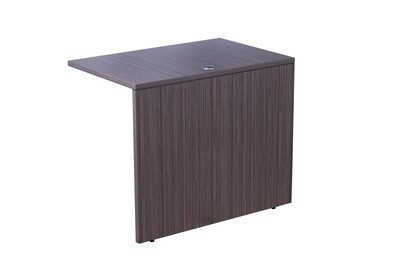 Boss Office Products U-Shaped Desk with Hutch, File Cabinet, and Bookcase, Driftwood (GROUPA28-DW)