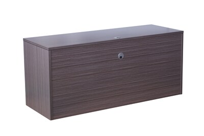 Boss Office Products U-Shaped Desk with Hutch, File Cabinet, and Bookcase, Driftwood (GROUPA28-DW)