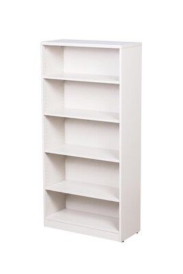 Boss Office Products 65.5 5-Shelf Bookcase, White (N158-WT)