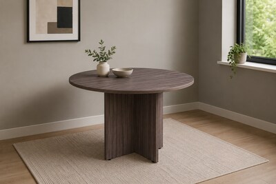 Boss Office Products 47 Round Conference Table, Driftwood (N123-DW)