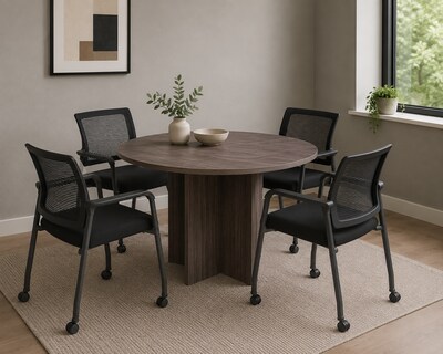 Boss Office Products 47" Round Conference Table, Driftwood (N123-DW)