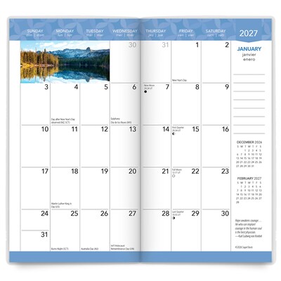 2027-2028 BrownTrout Inspiration 3.5" x 6.5" Monthly Planner (9798330710201)
