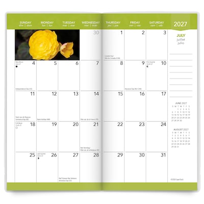 2027-2028 BrownTrout In the Garden 3.5" x 6.5" Monthly Planner (9798330710171)