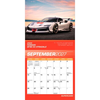 2027 BrownTrout Supercars 7" x 7" Monthly Wall Calendar (9798330714971)