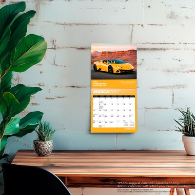 2027 BrownTrout Supercars 7" x 7" Monthly Wall Calendar (9798330714971)