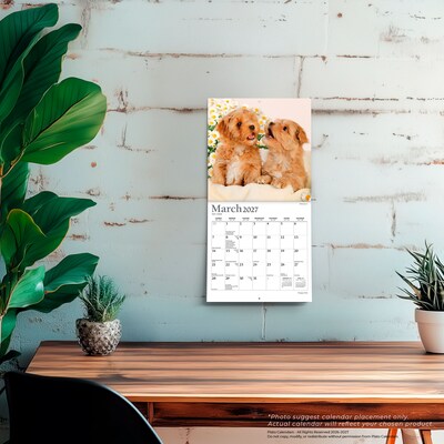 2027 BrownTrout Puppy Pals 7" x 7" Monthly Wall Calendar (9798330713820)